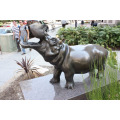 outdoor garden decoration bronze hippo statue sculpture for bronze foundry